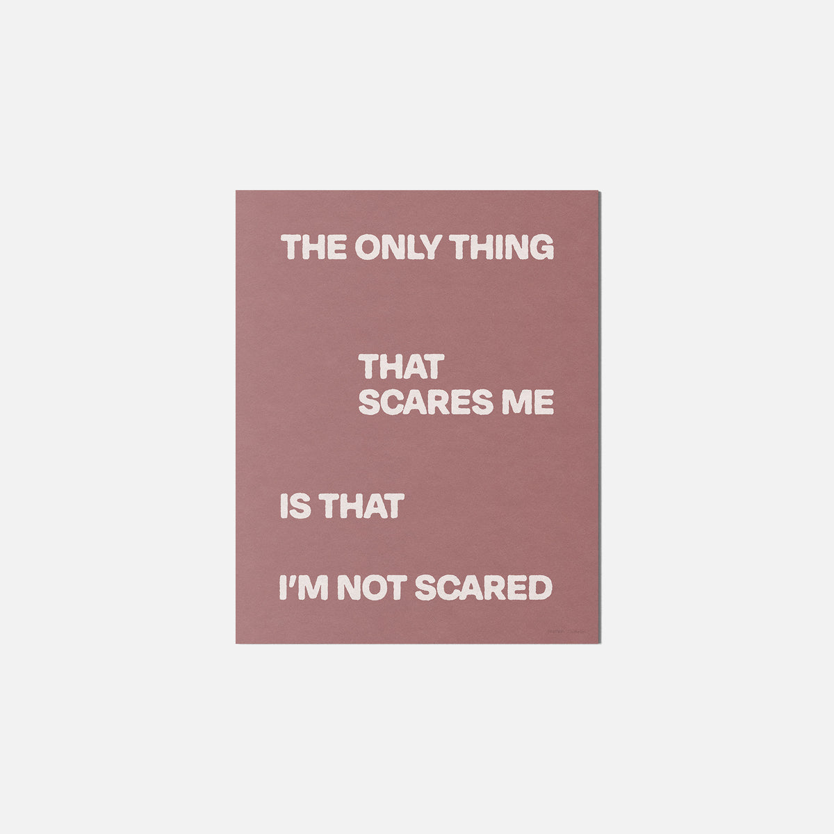 SCARED PRINT