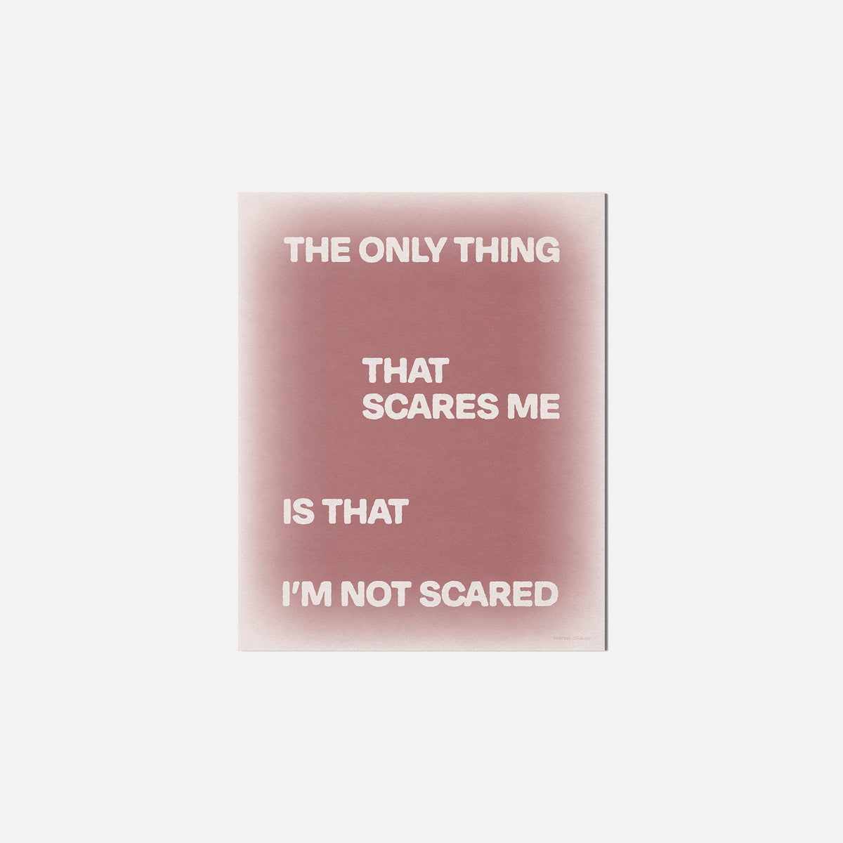 SCARED PRINT