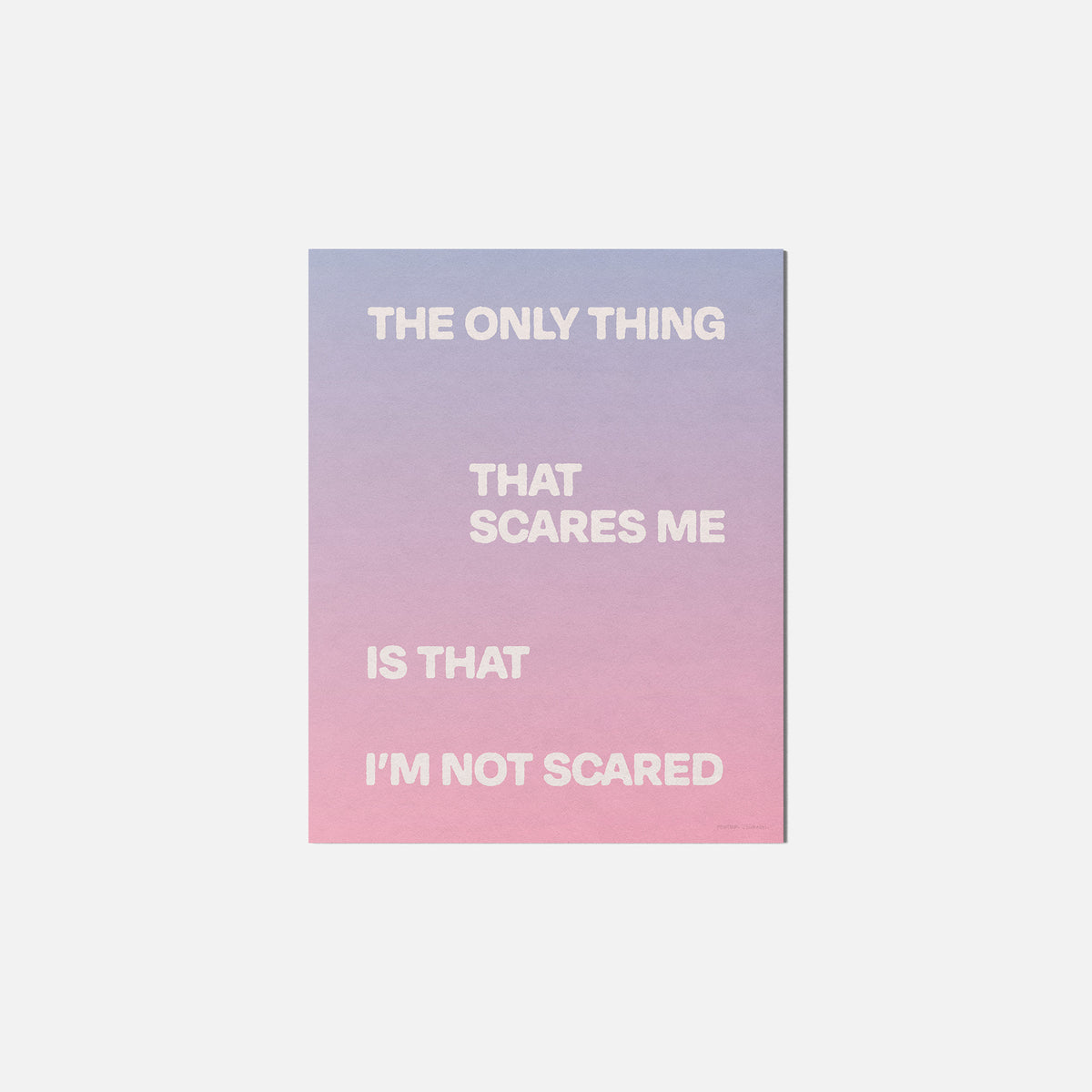 SCARED PRINT