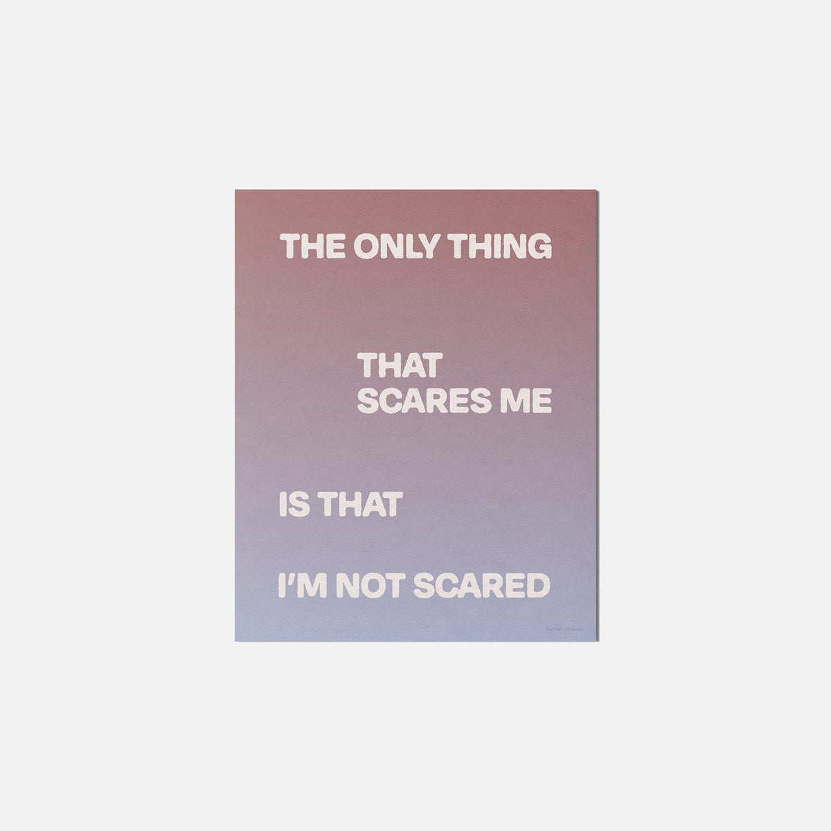 SCARED PRINT