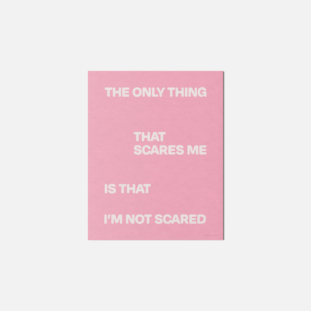 SCARED PRINT