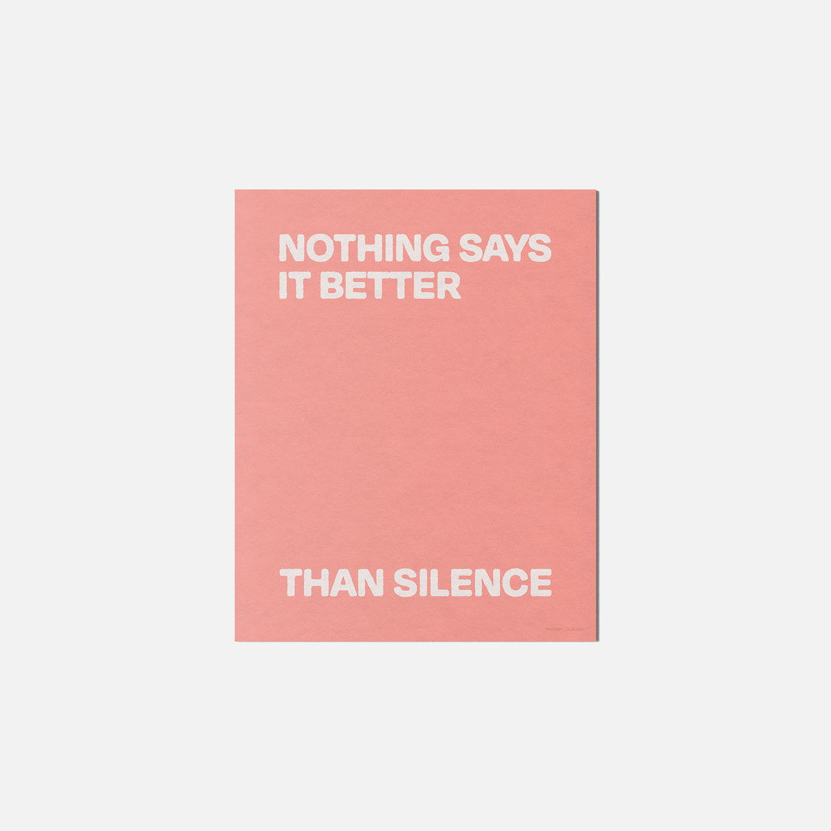 SILENCE PRINT