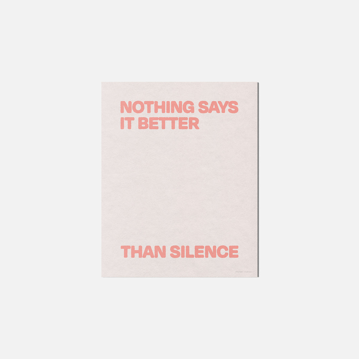 SILENCE PRINT
