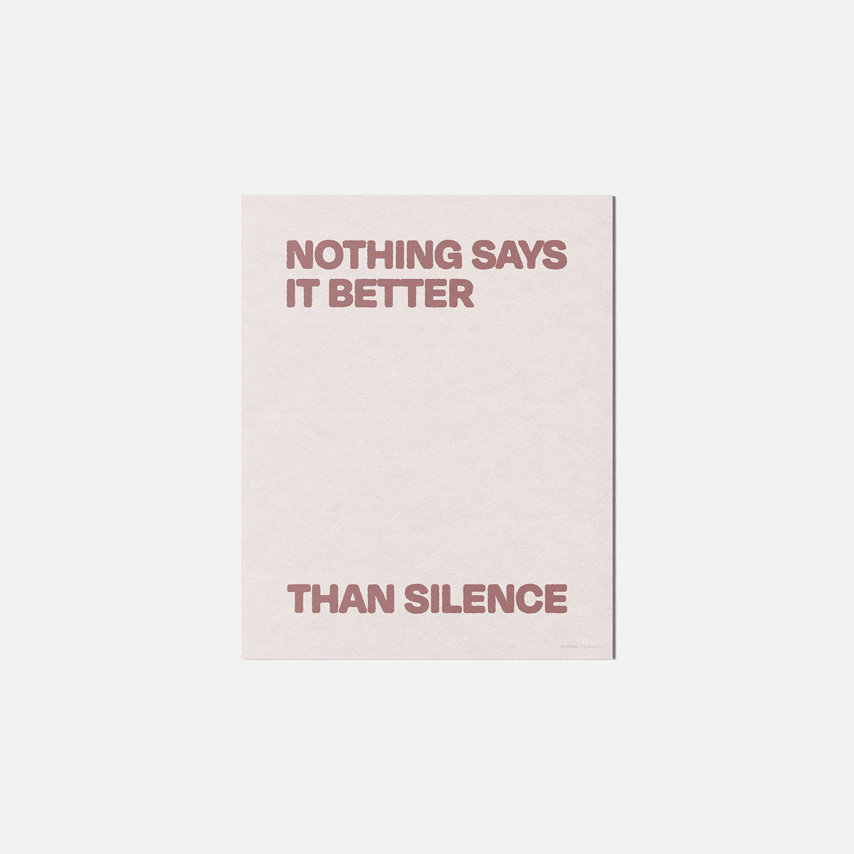 SILENCE PRINT