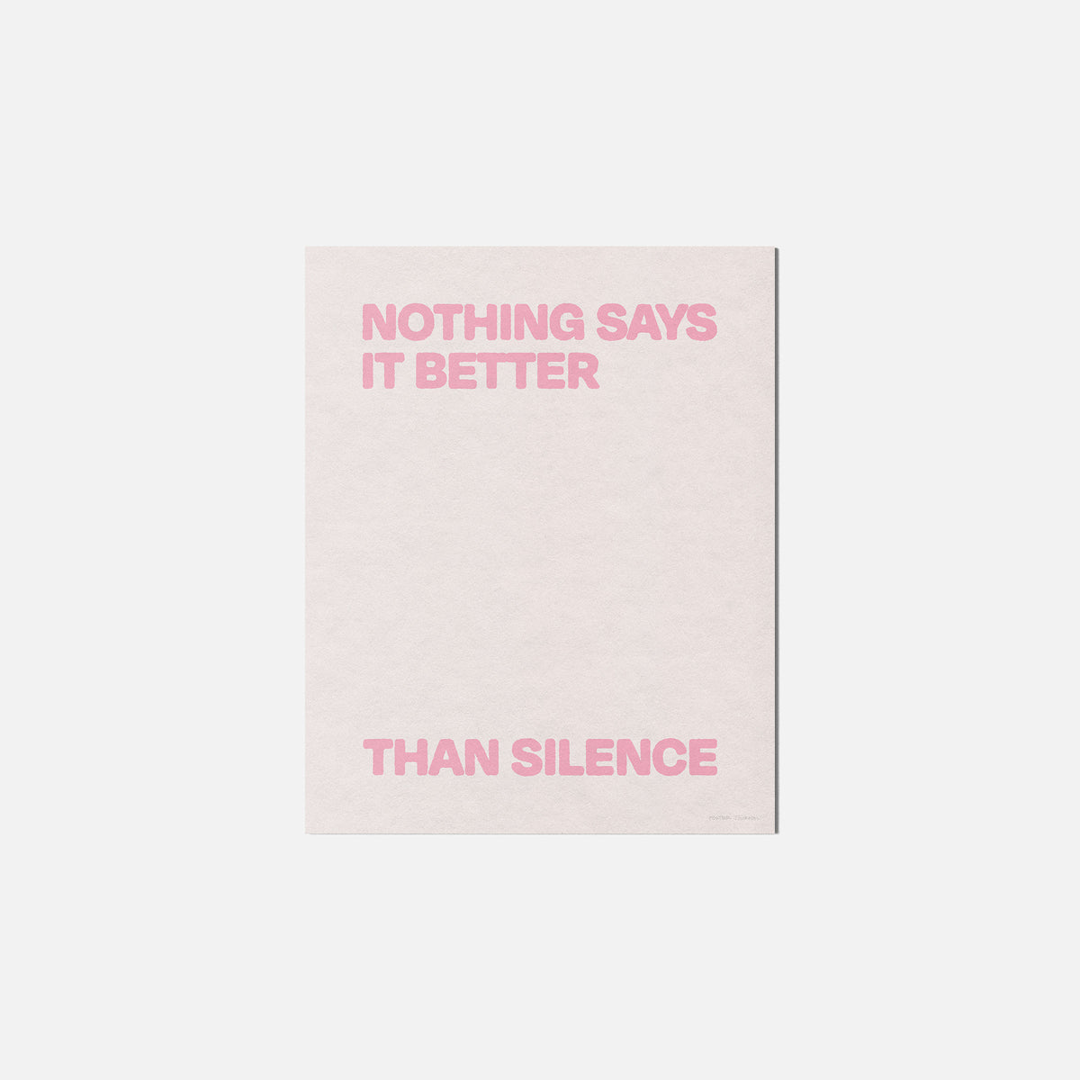 SILENCE PRINT