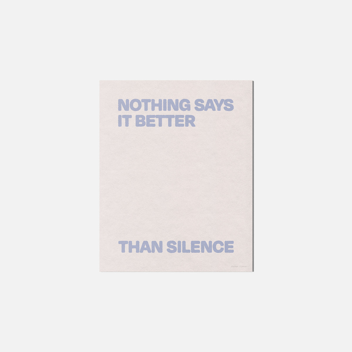 SILENCE PRINT