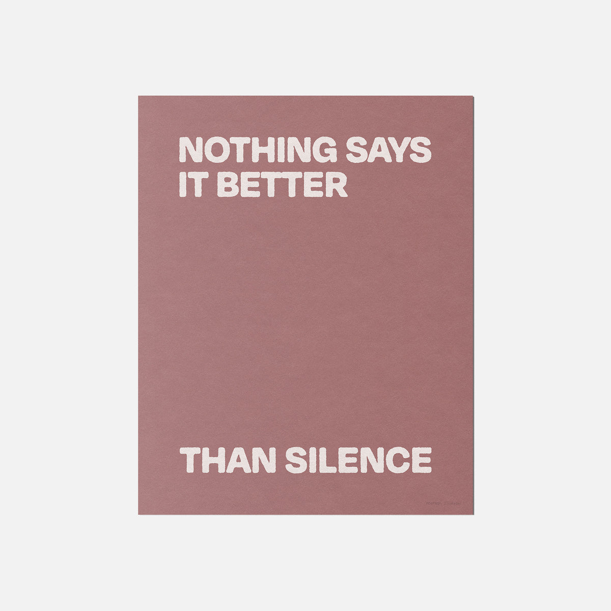 SILENCE PRINT