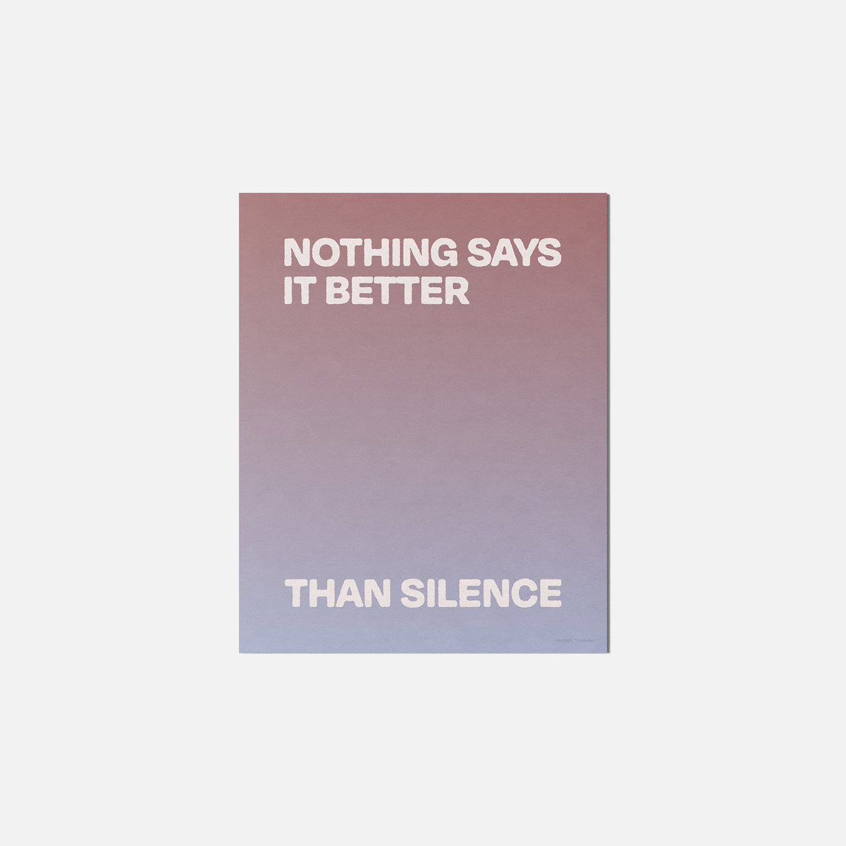 SILENCE PRINT