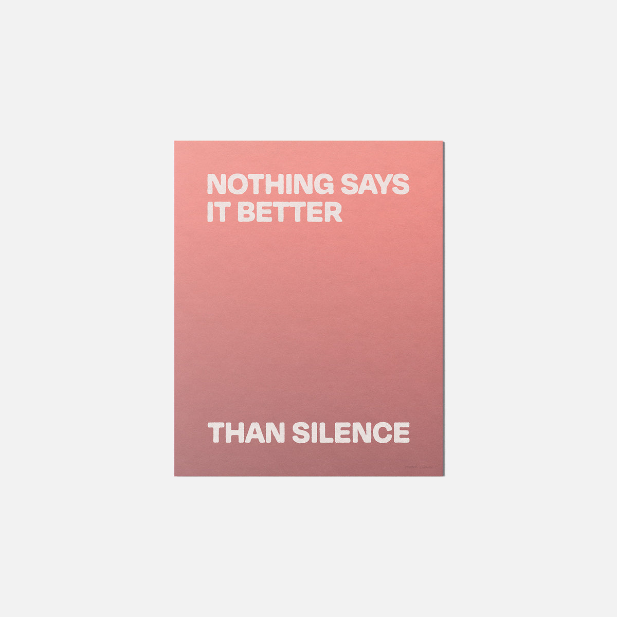 SILENCE PRINT