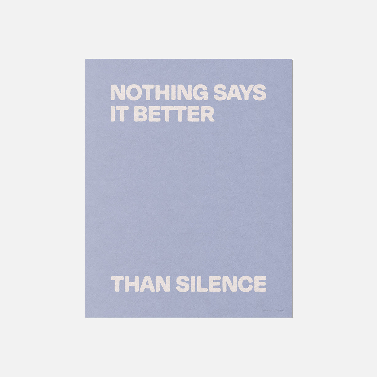 SILENCE PRINT