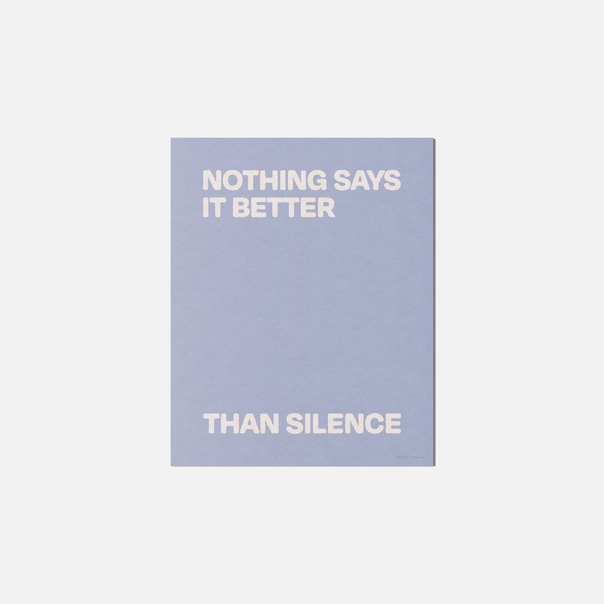 SILENCE PRINT