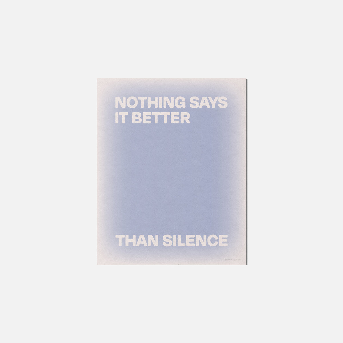 SILENCE PRINT
