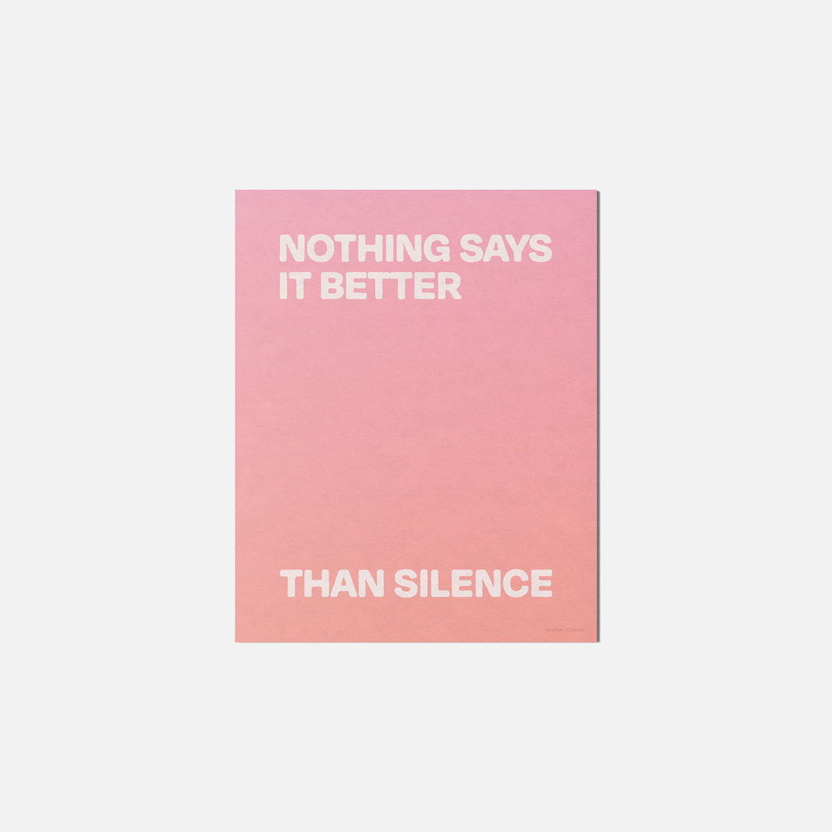 SILENCE PRINT
