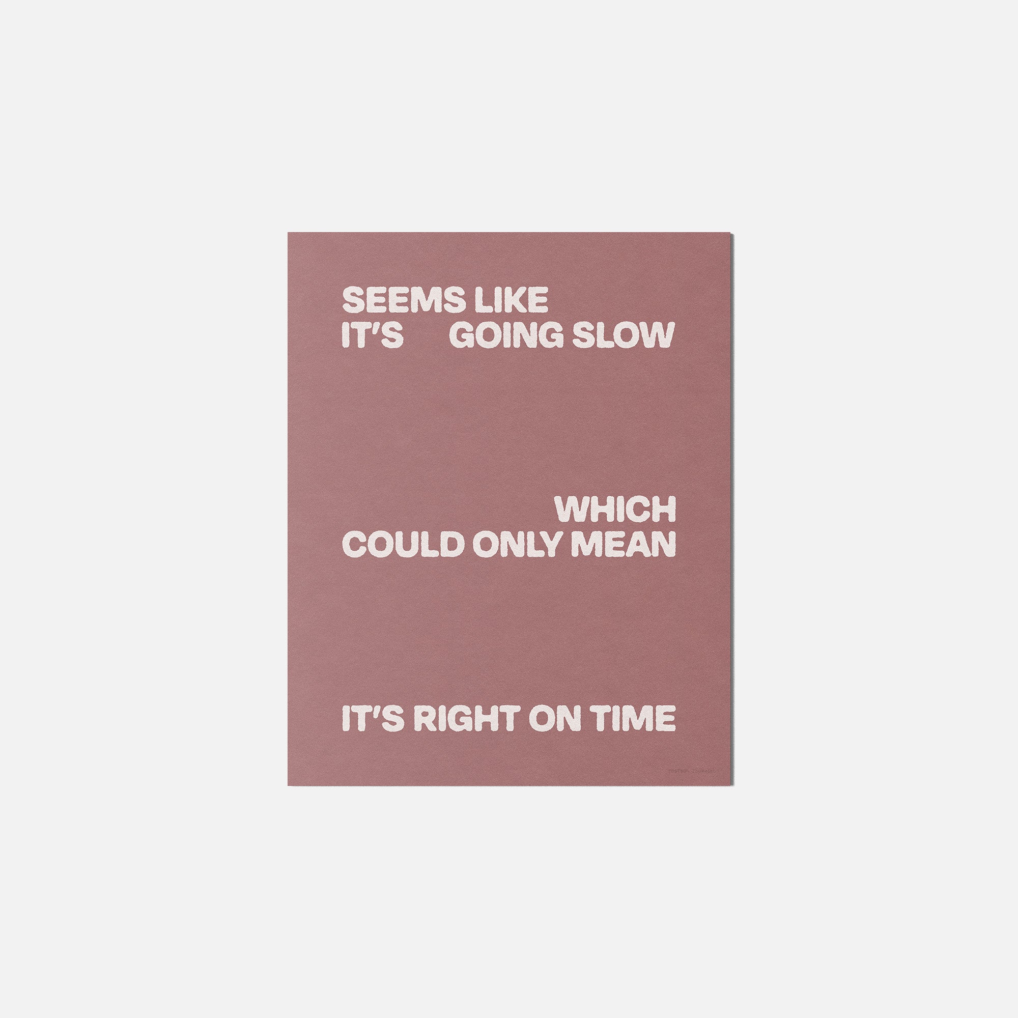 SLOW PRINT