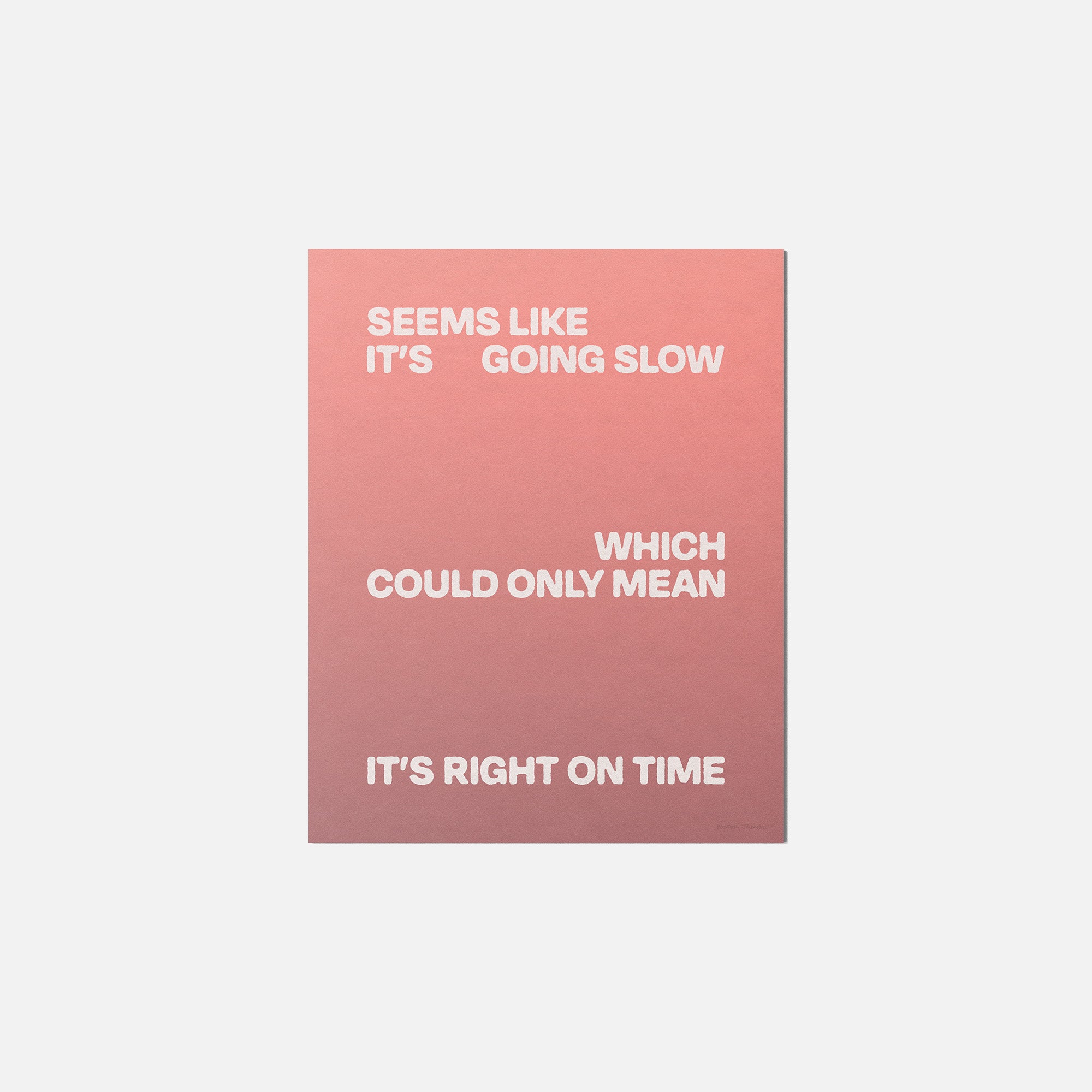 SLOW PRINT