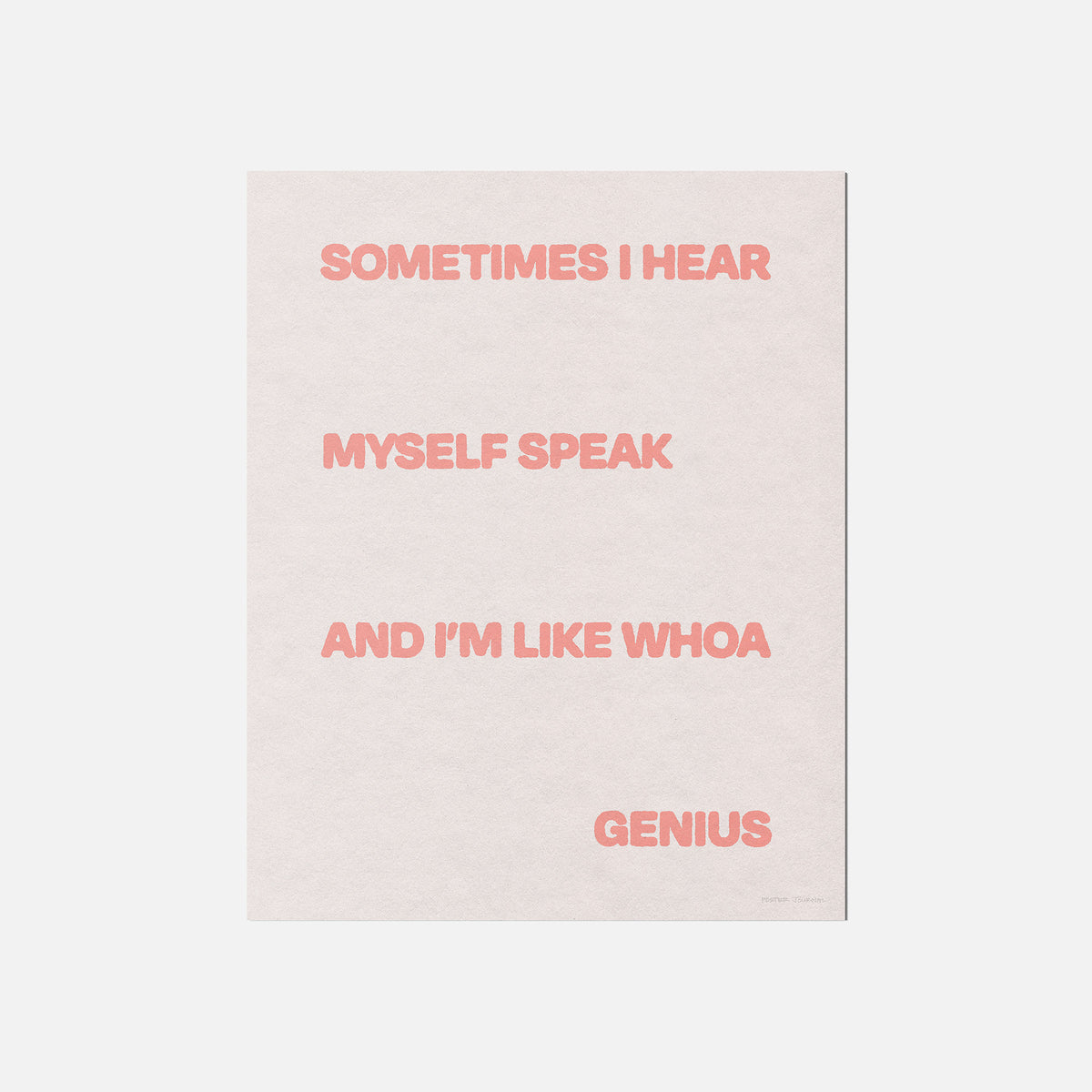SOMETIMES PRINT
