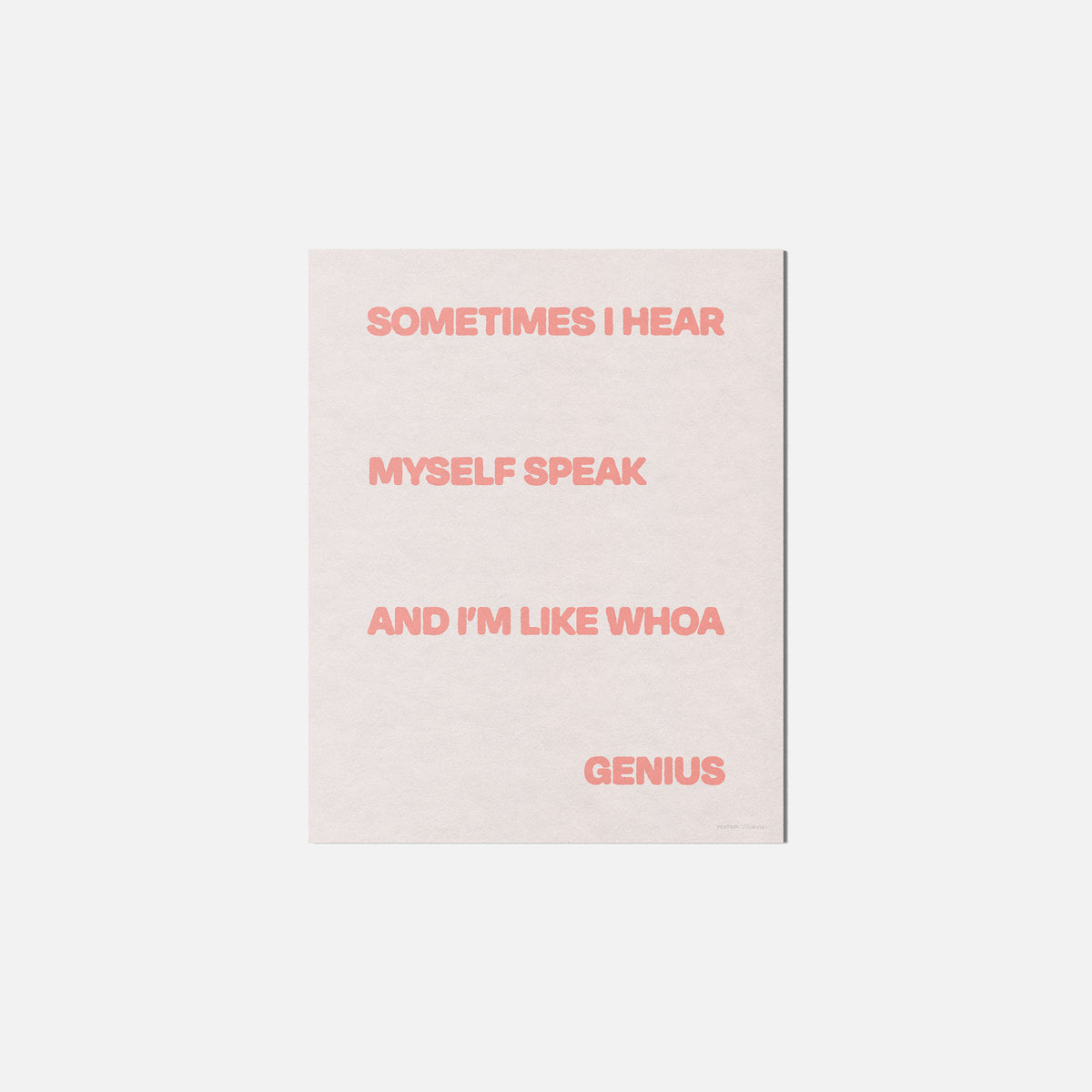 SOMETIMES PRINT