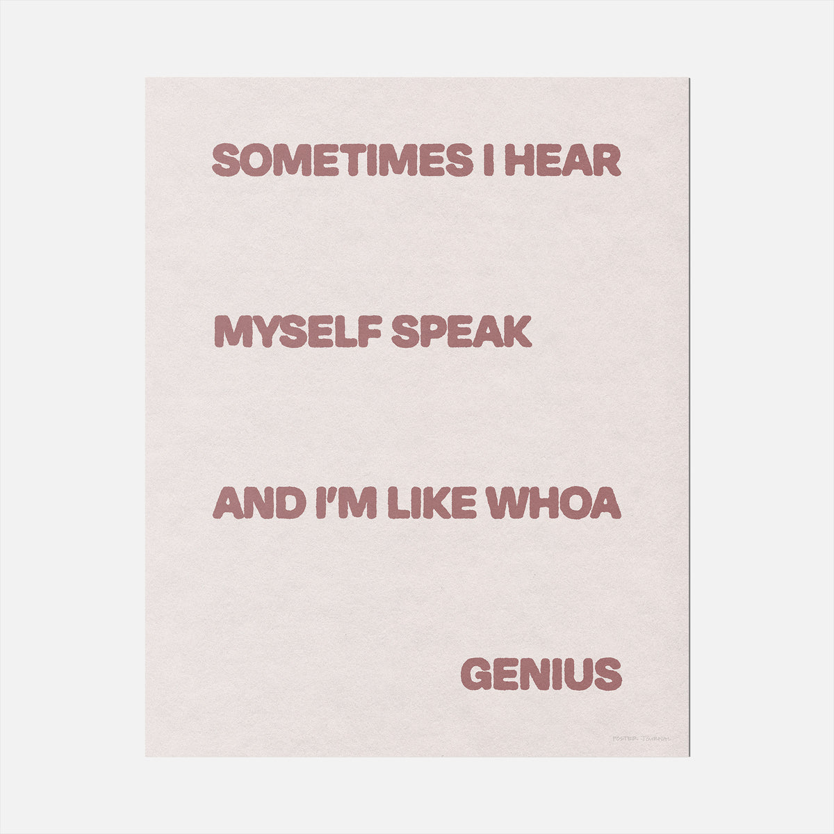 SOMETIMES PRINT