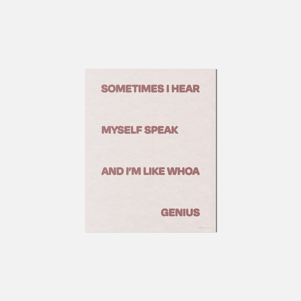 SOMETIMES PRINT