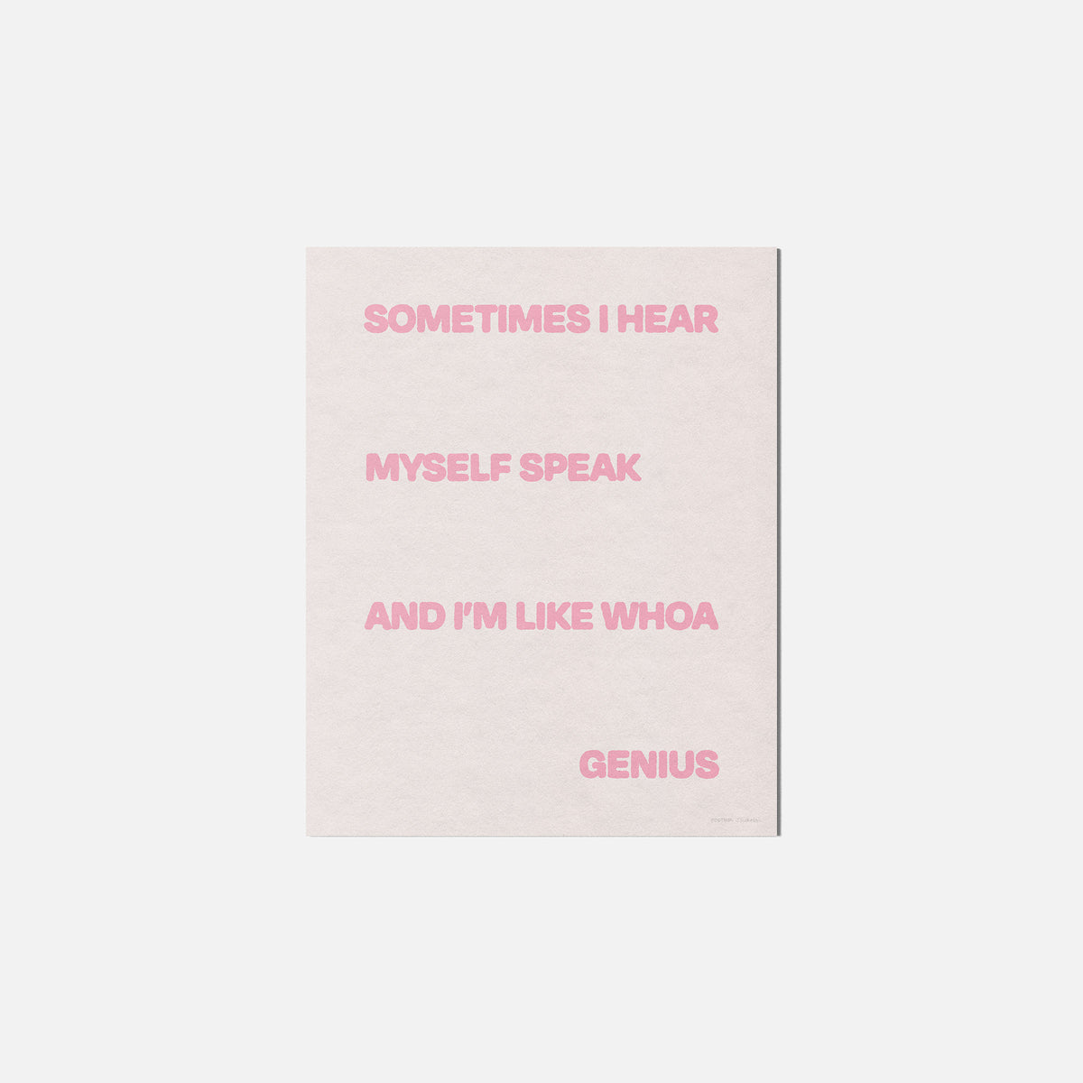SOMETIMES PRINT
