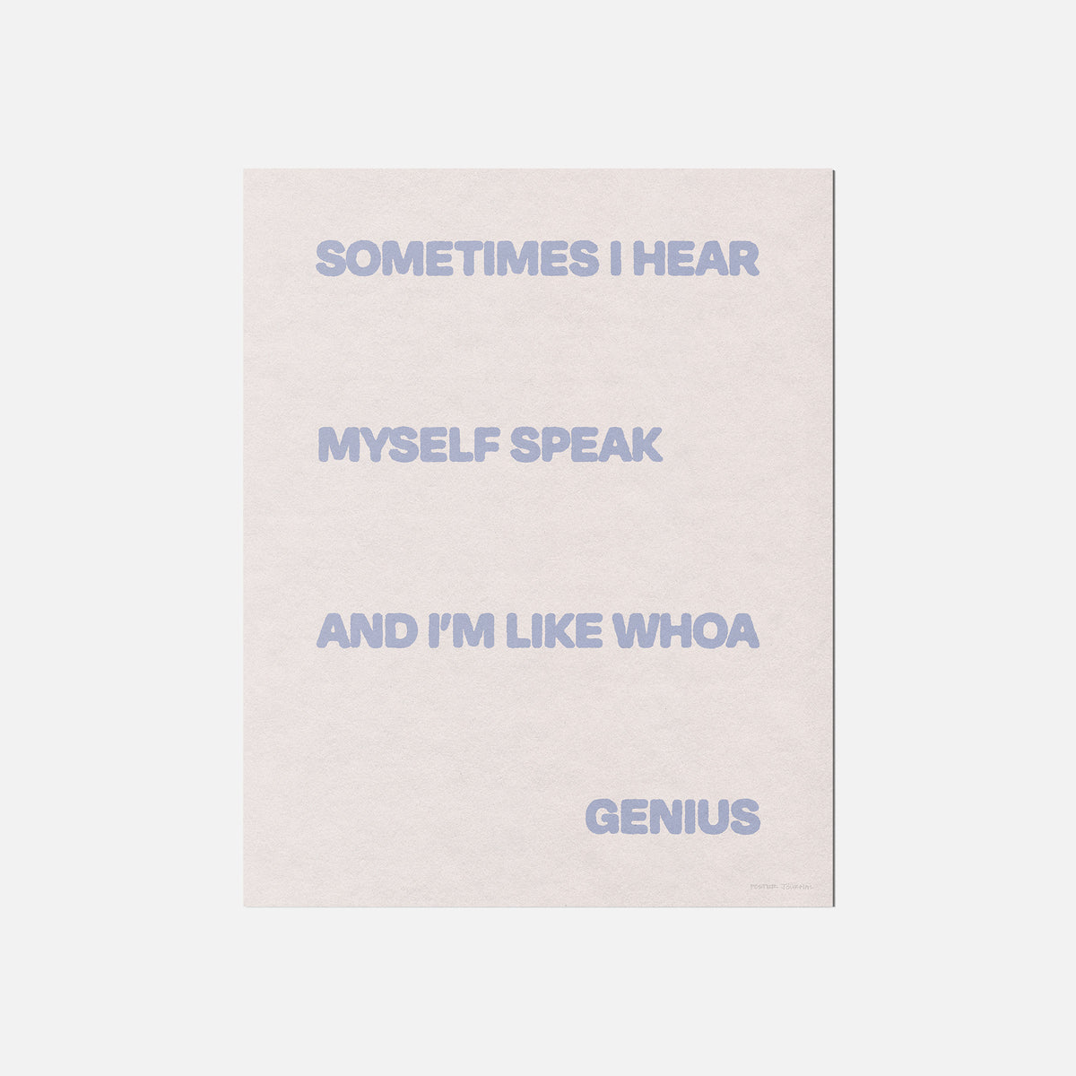 SOMETIMES PRINT
