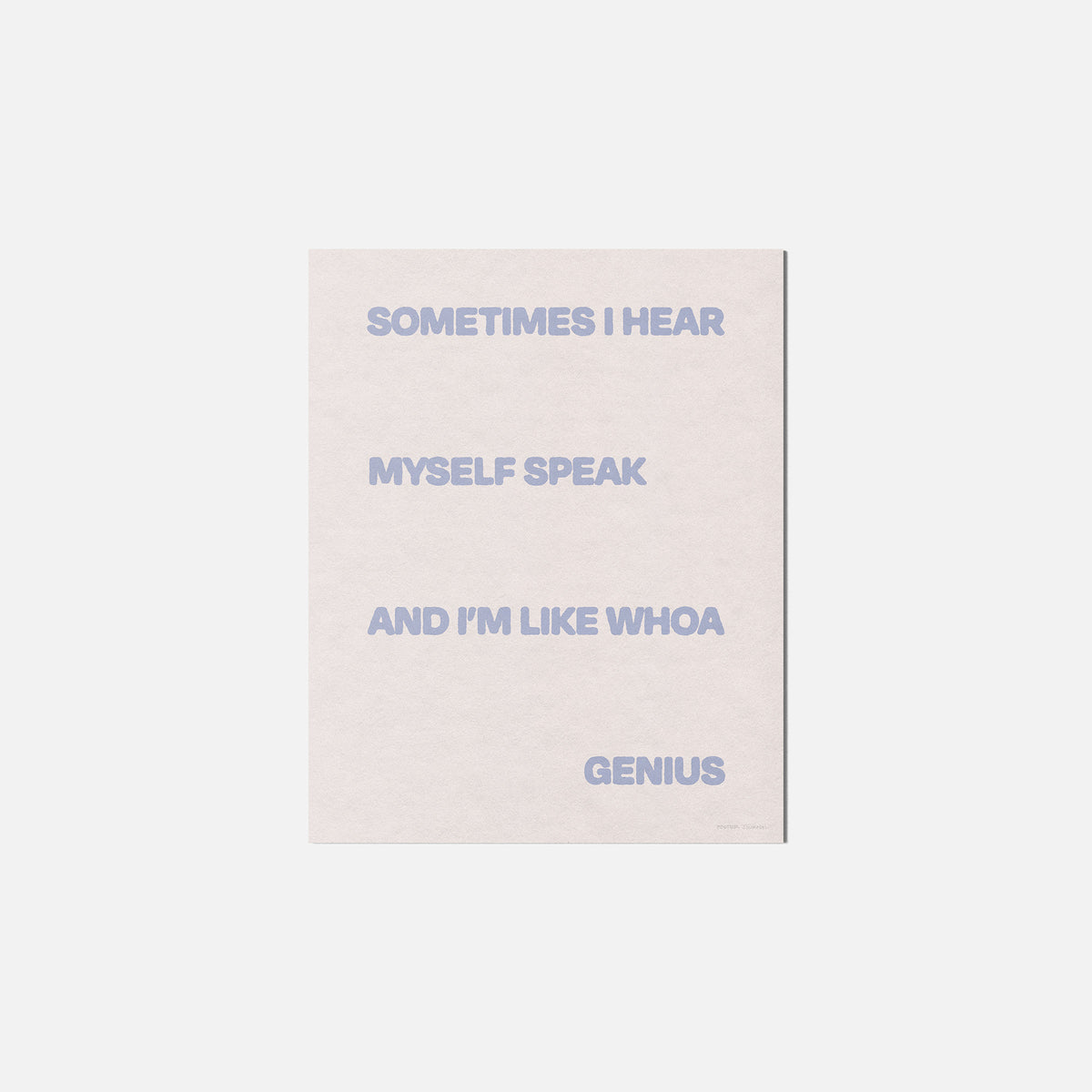 SOMETIMES PRINT