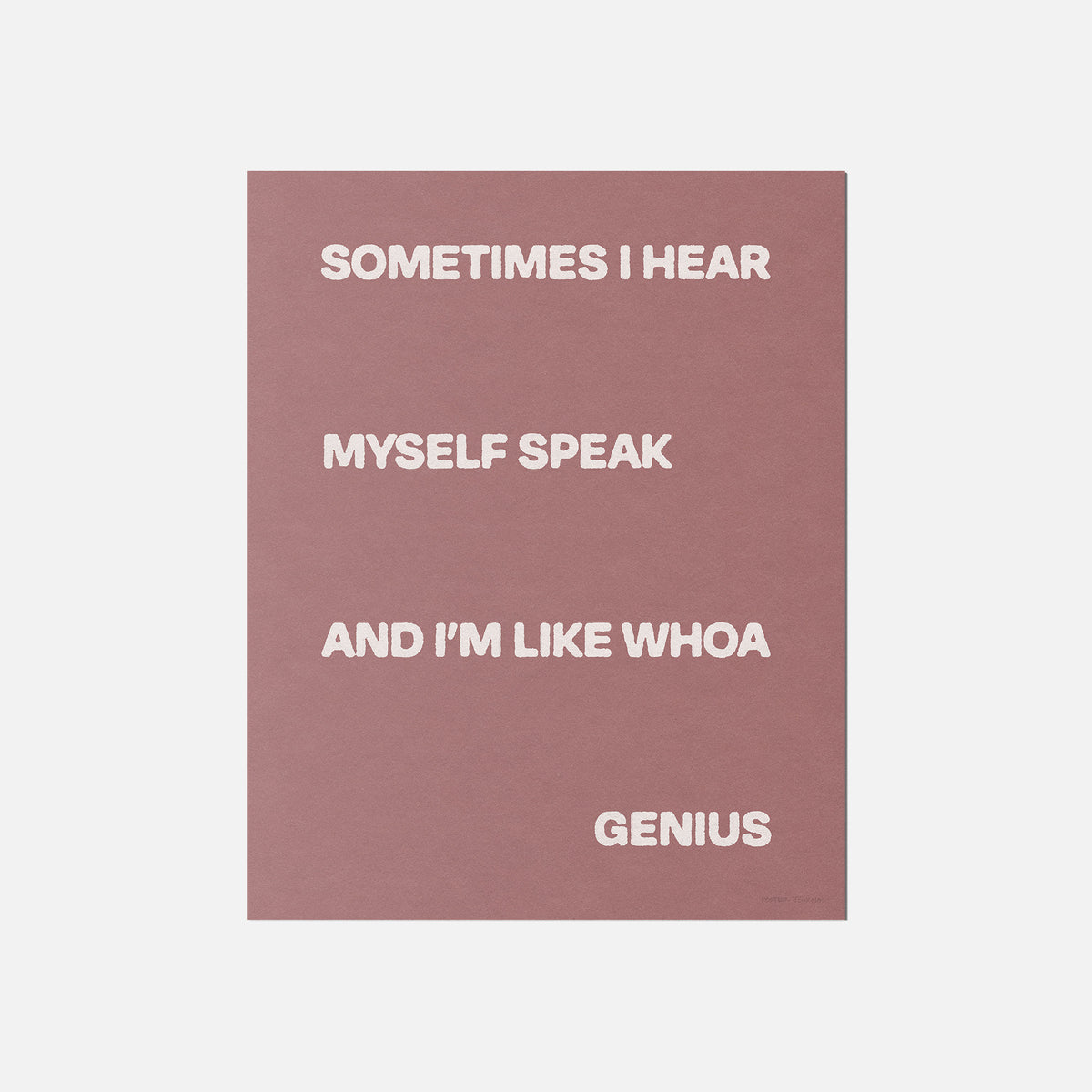 SOMETIMES PRINT