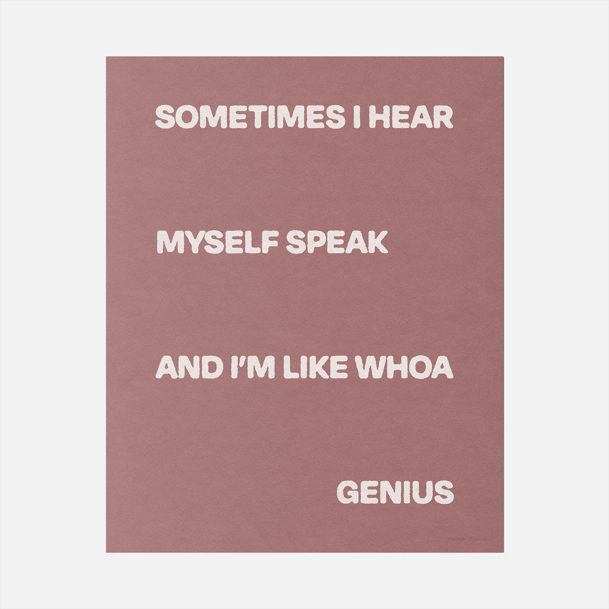 SOMETIMES PRINT