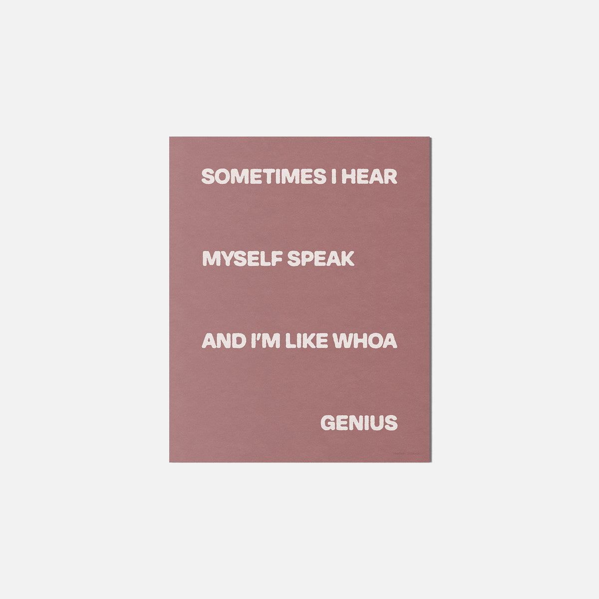 SOMETIMES PRINT