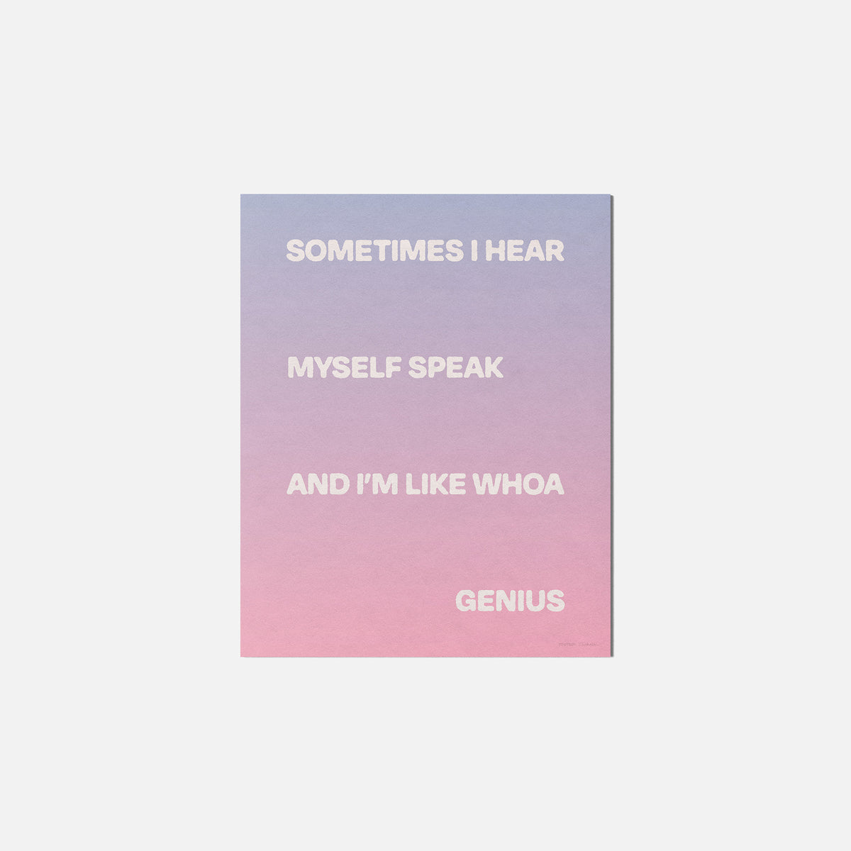SOMETIMES PRINT