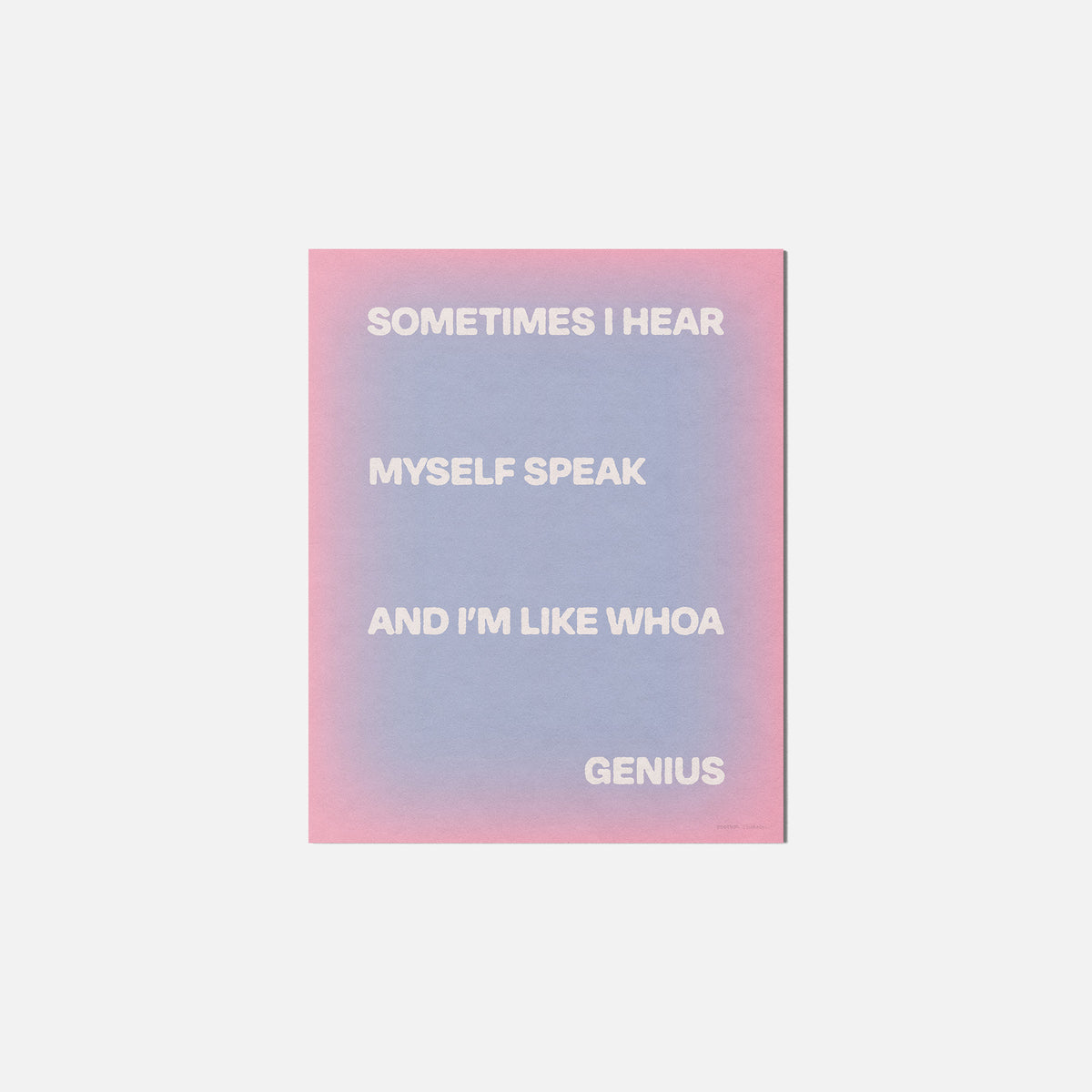 SOMETIMES PRINT