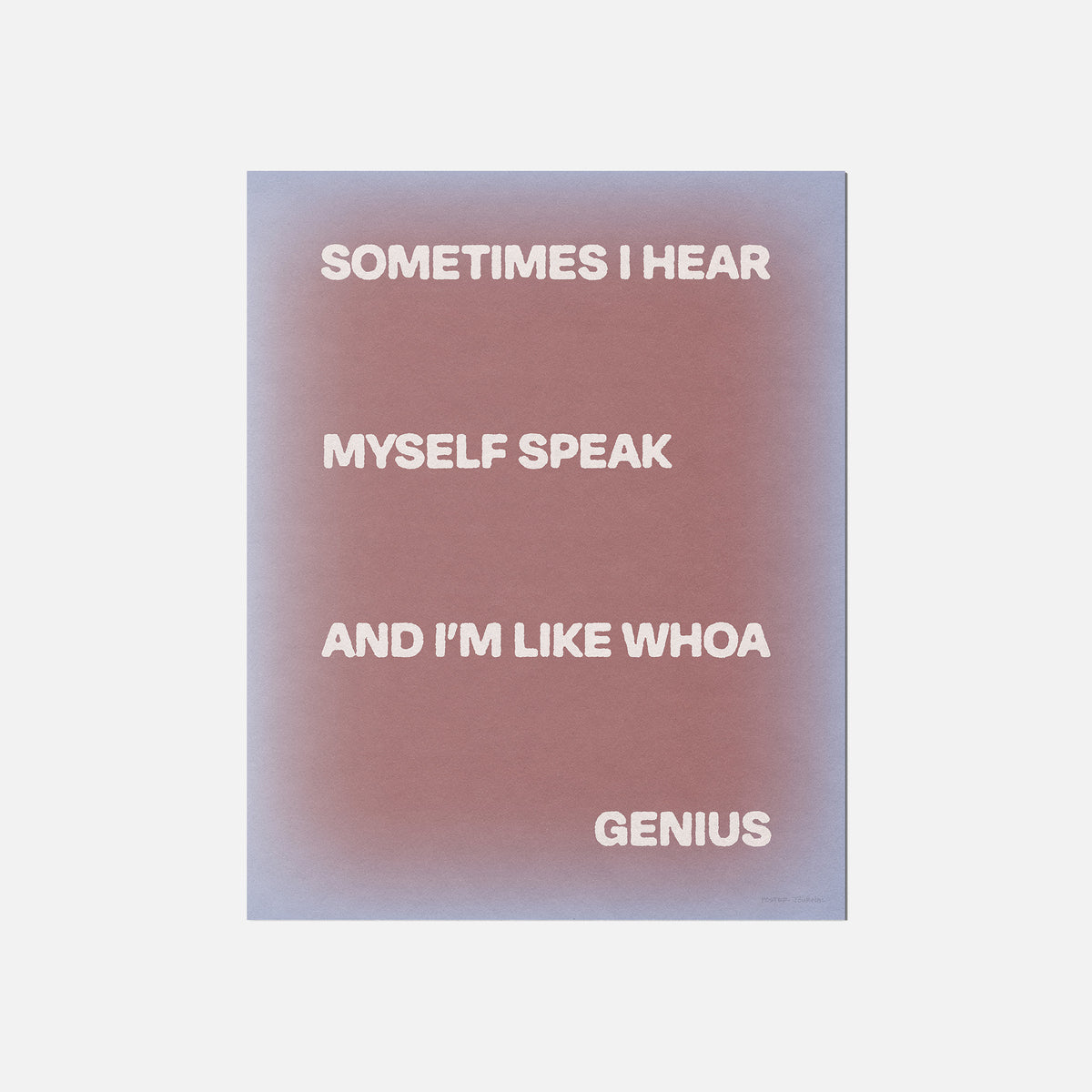 SOMETIMES PRINT