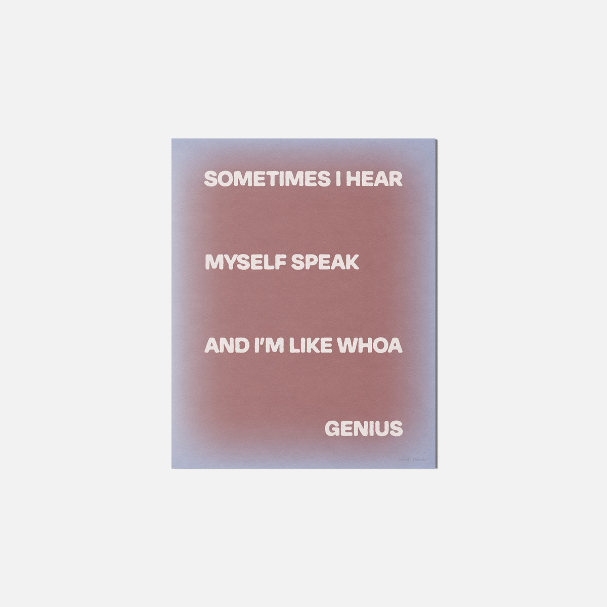 SOMETIMES PRINT