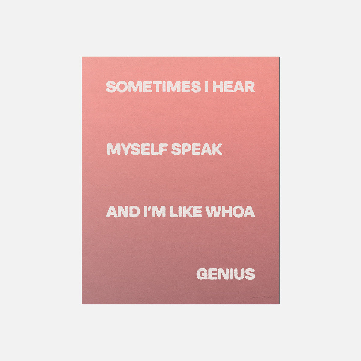 SOMETIMES PRINT