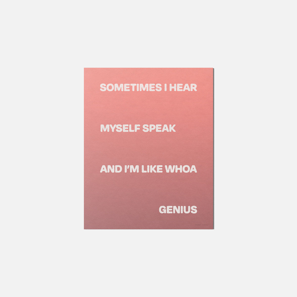 SOMETIMES PRINT