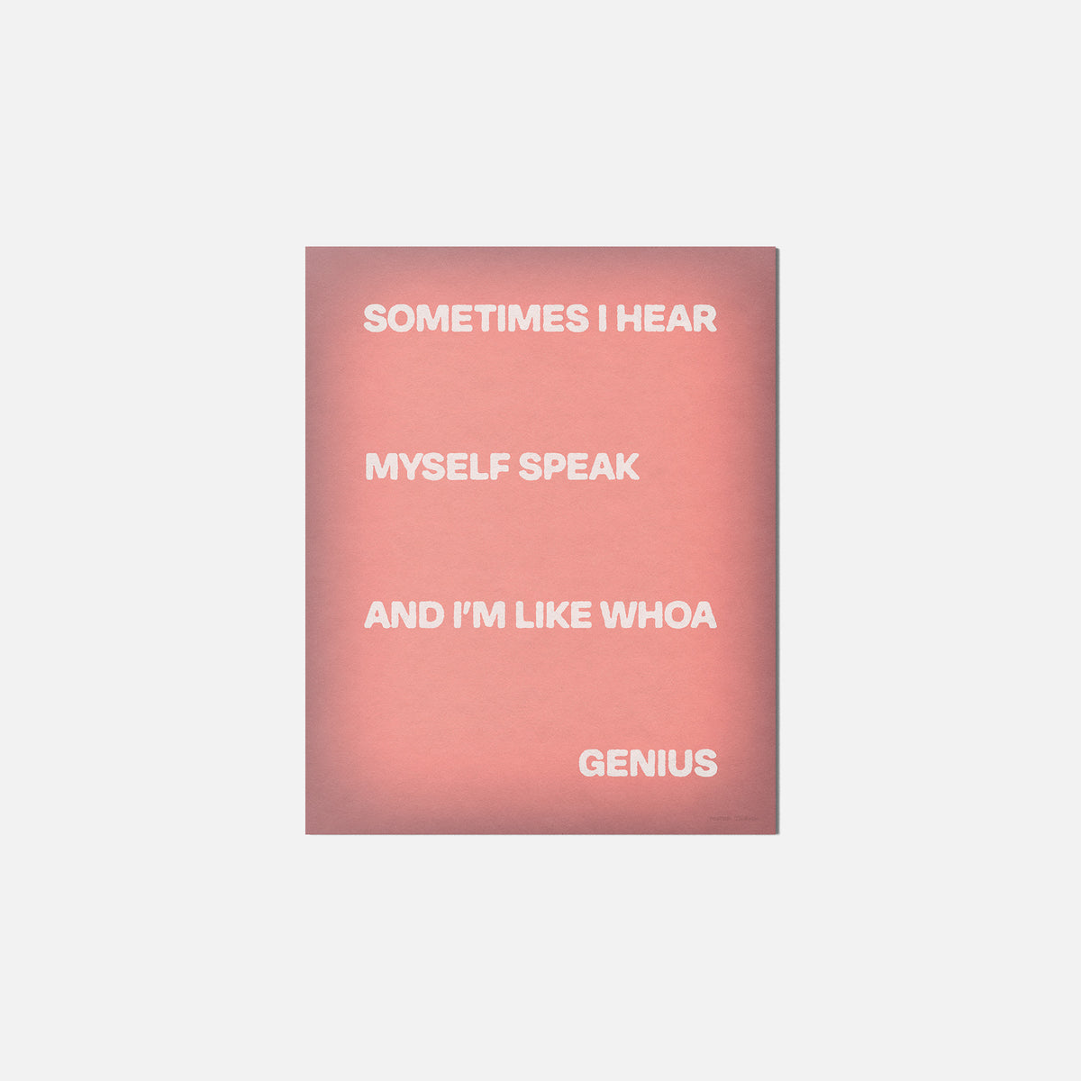 SOMETIMES PRINT
