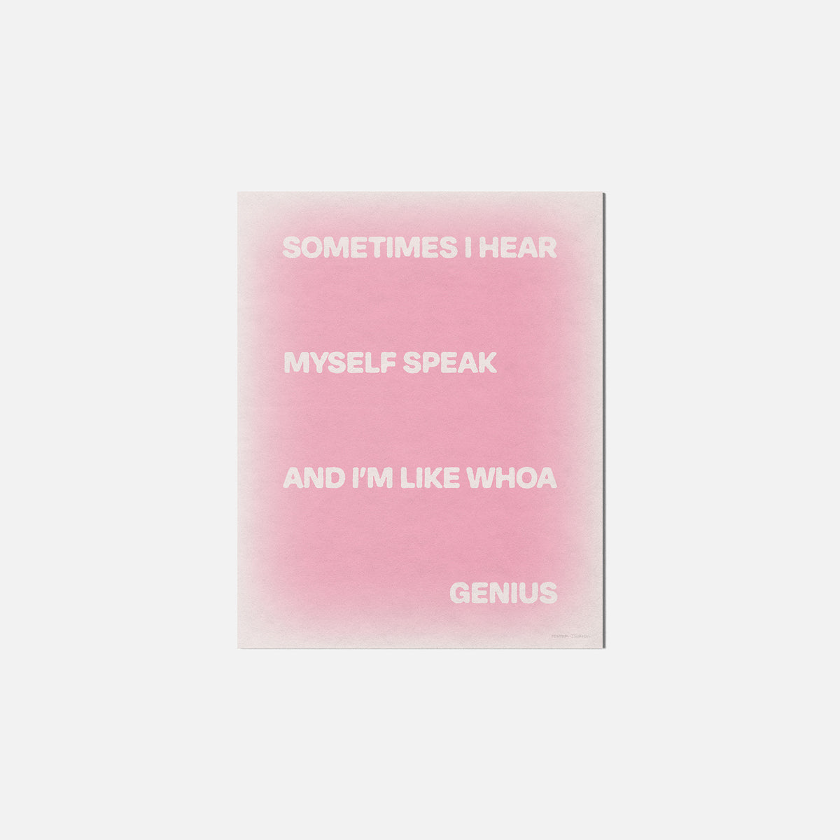 SOMETIMES PRINT