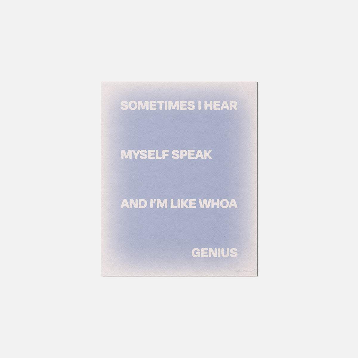SOMETIMES PRINT