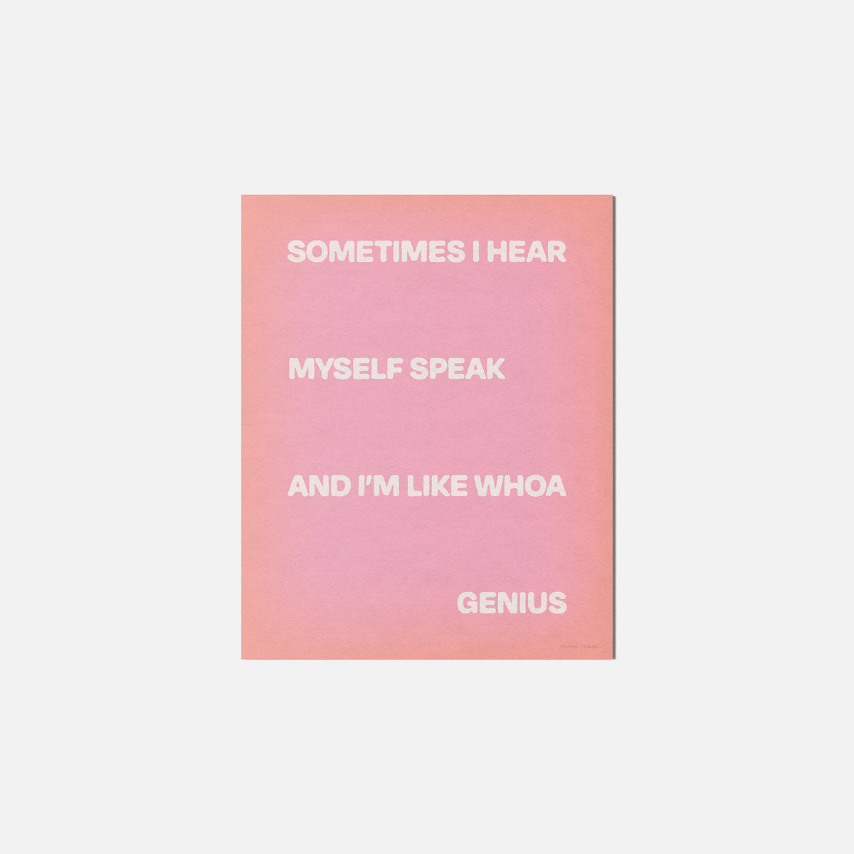SOMETIMES PRINT