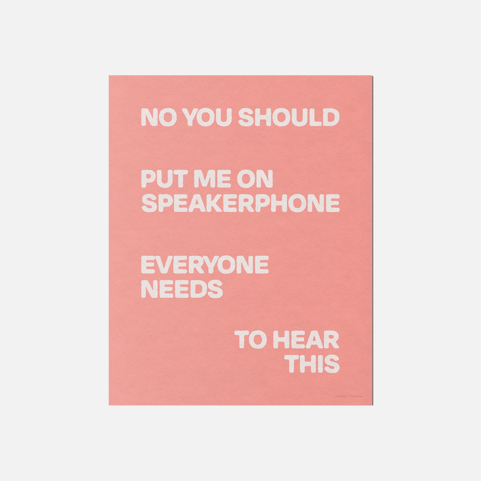 SPEAKERPHONE PRINT