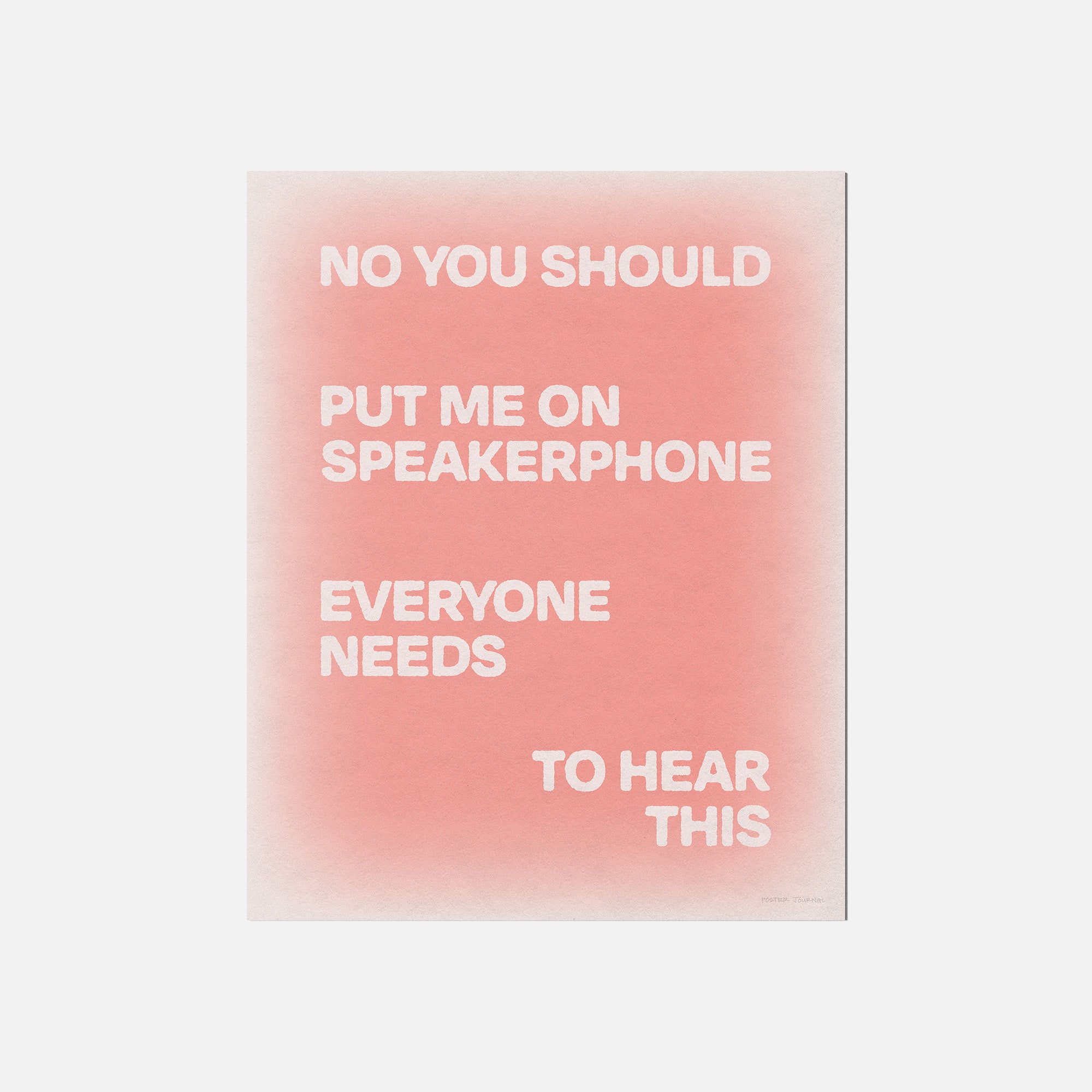 SPEAKERPHONE PRINT