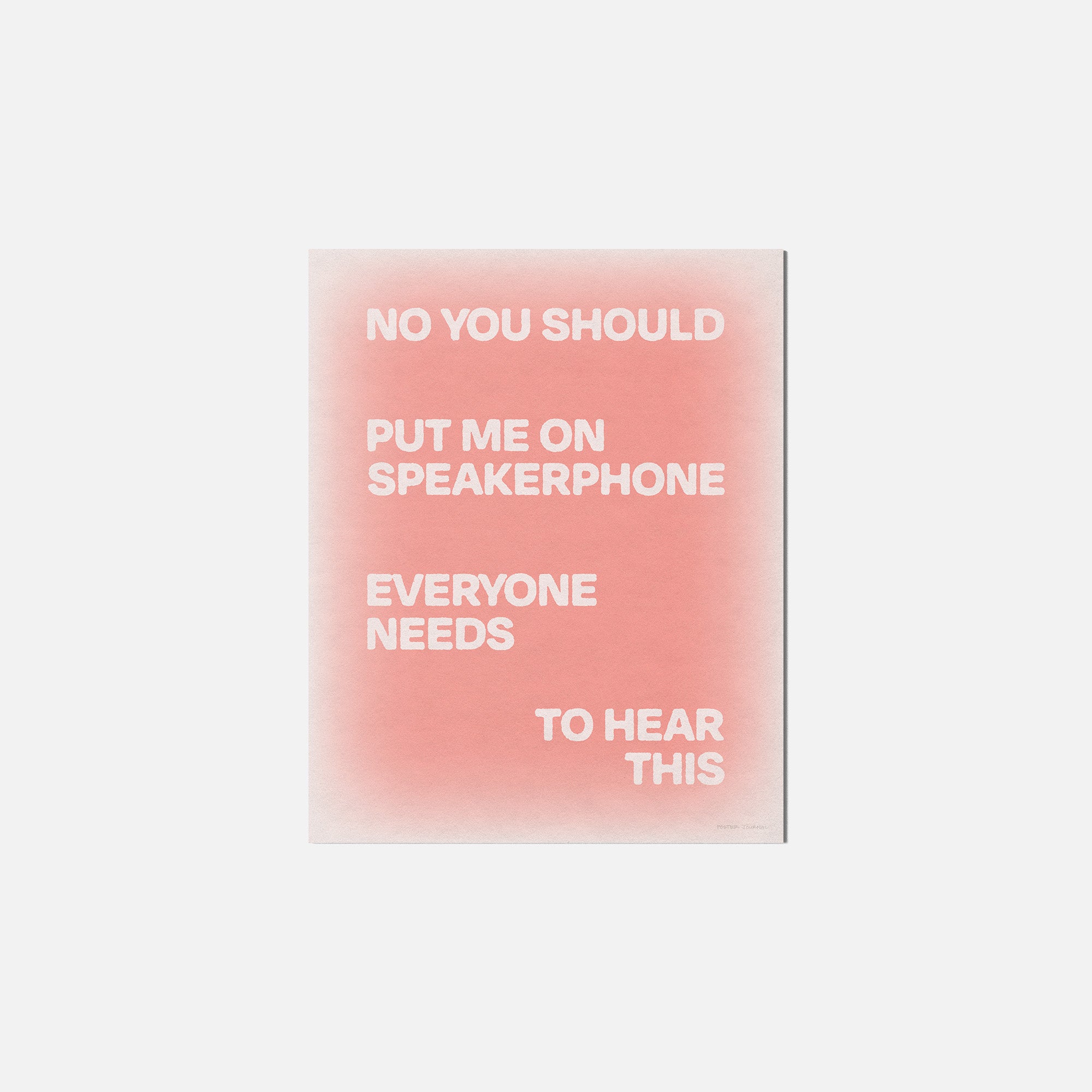 SPEAKERPHONE PRINT