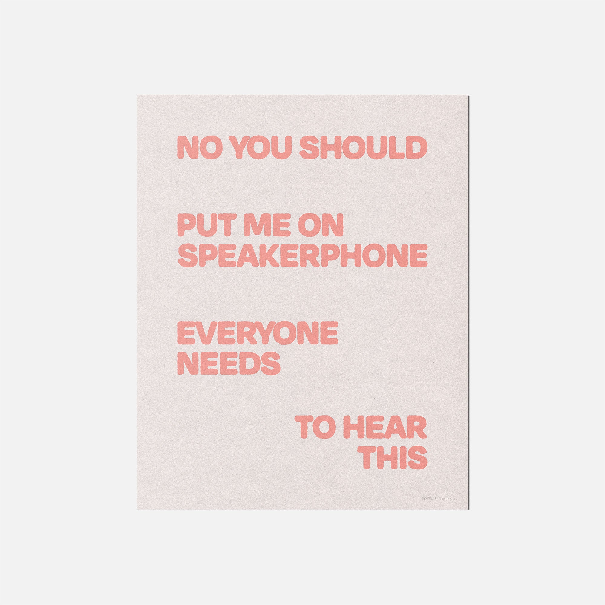 SPEAKERPHONE PRINT