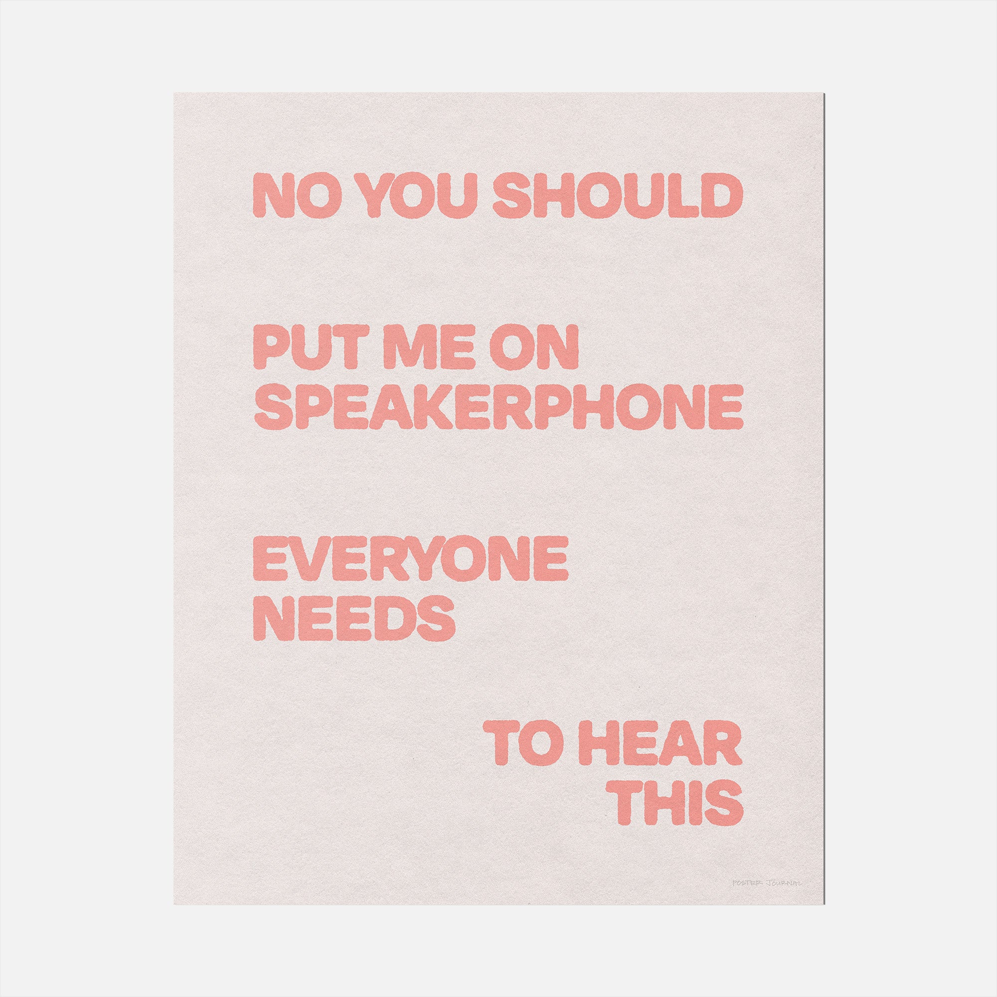 SPEAKERPHONE PRINT