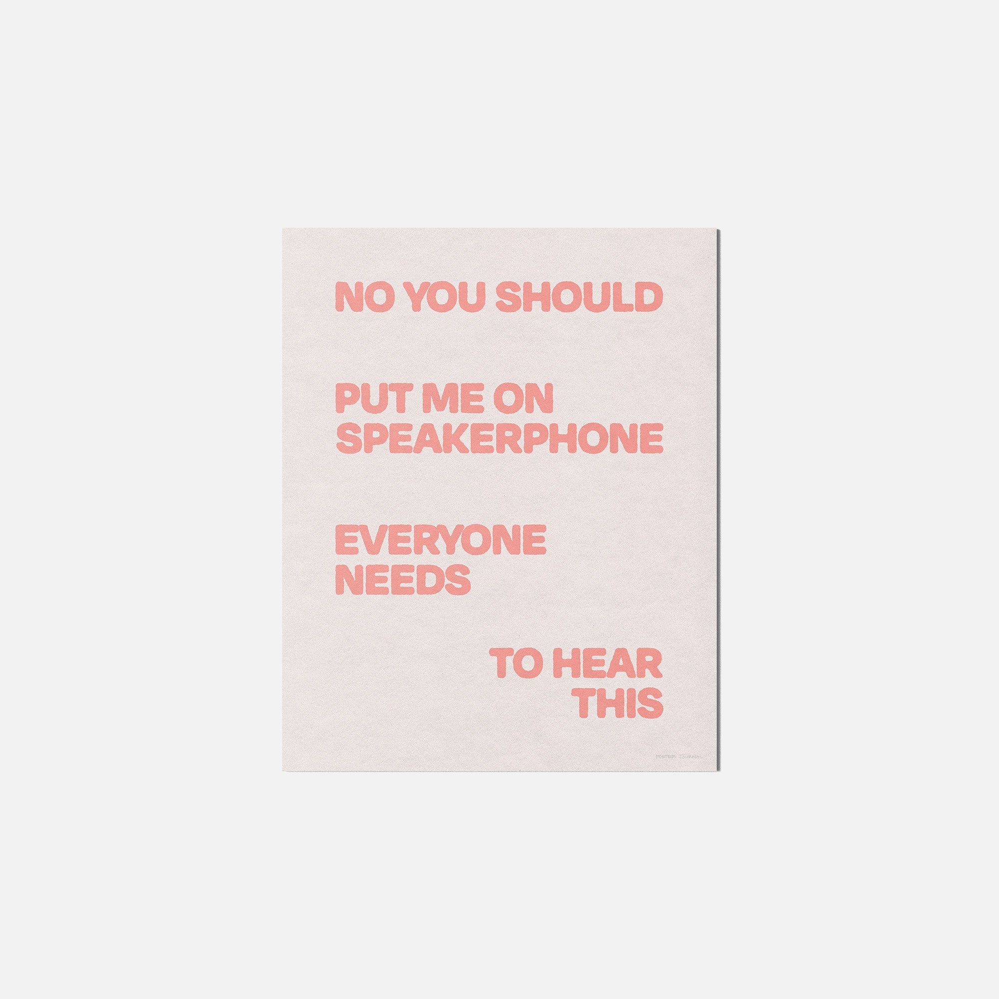 SPEAKERPHONE PRINT