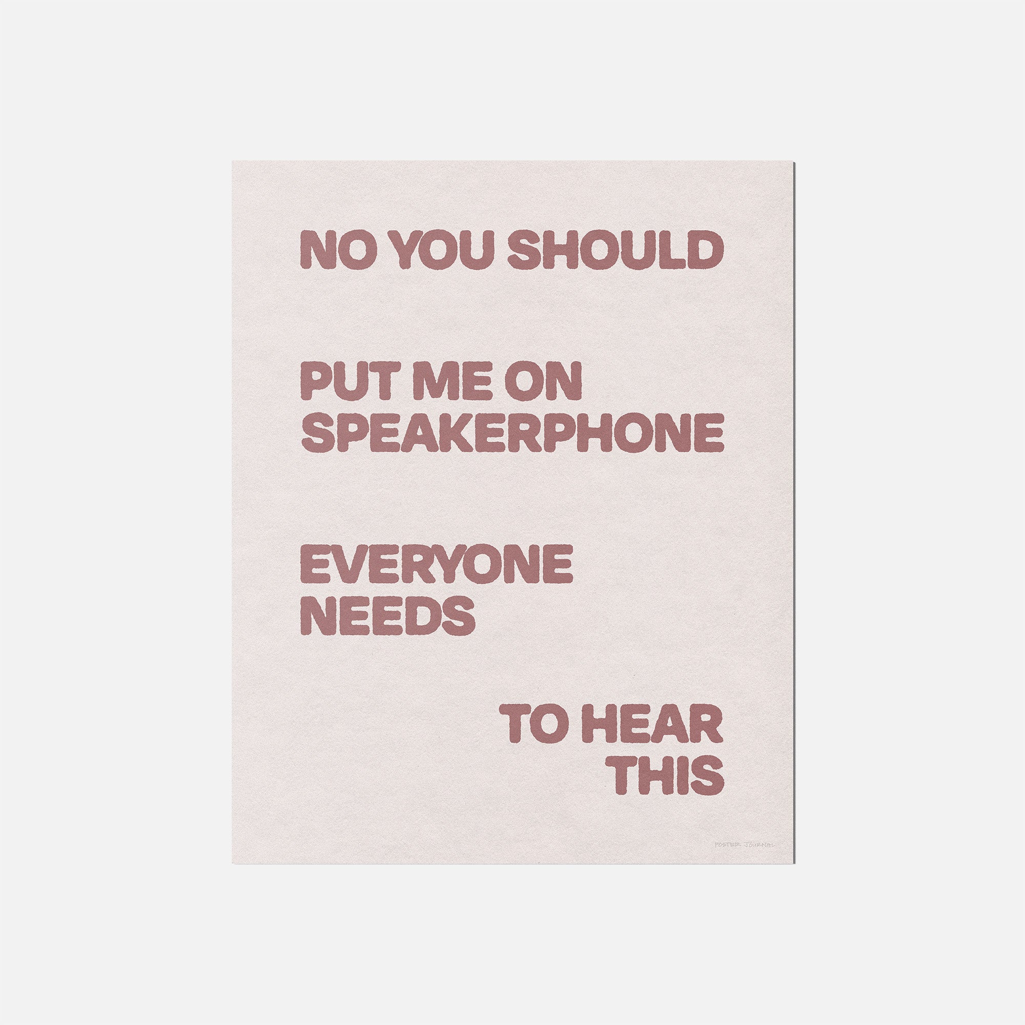 SPEAKERPHONE PRINT