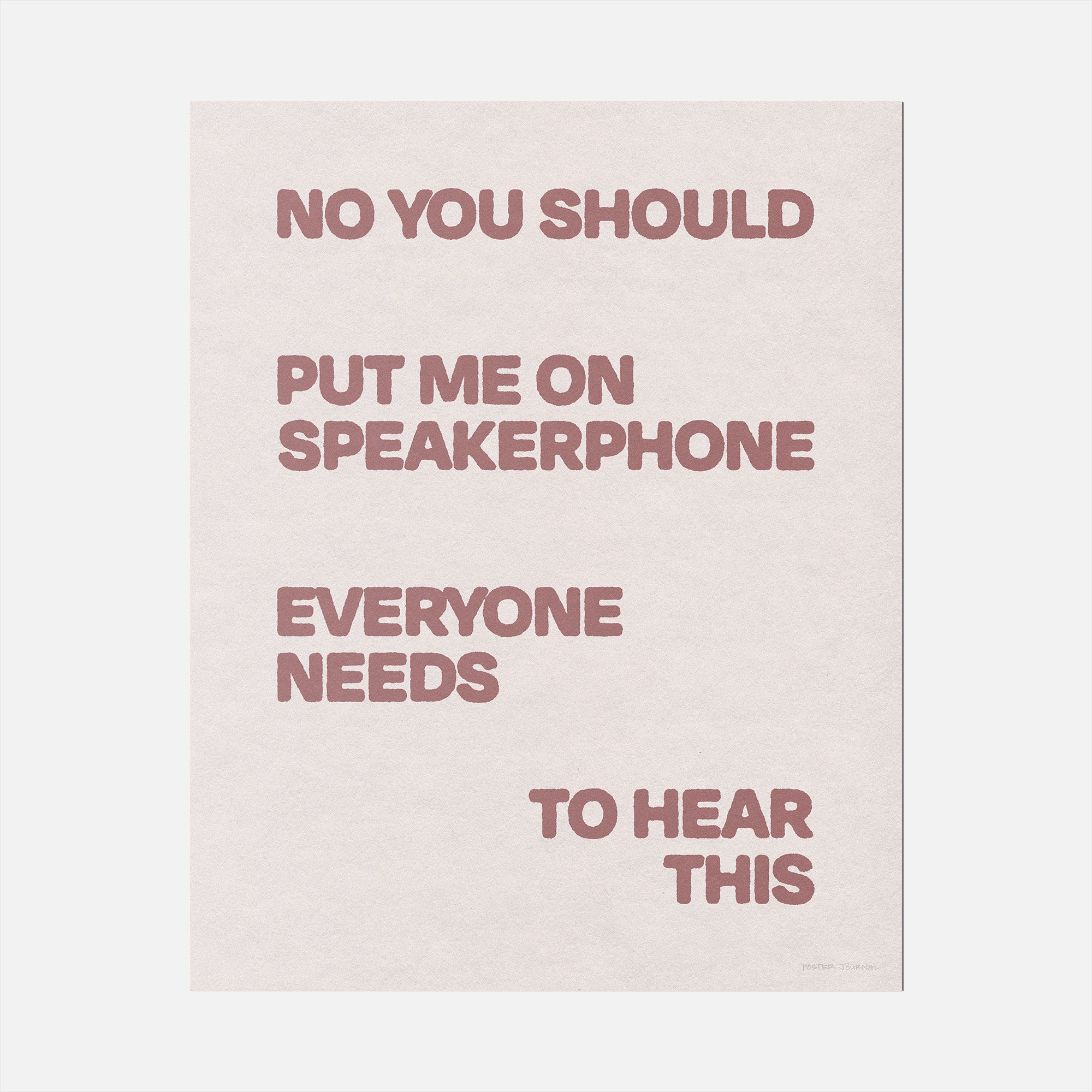 SPEAKERPHONE PRINT