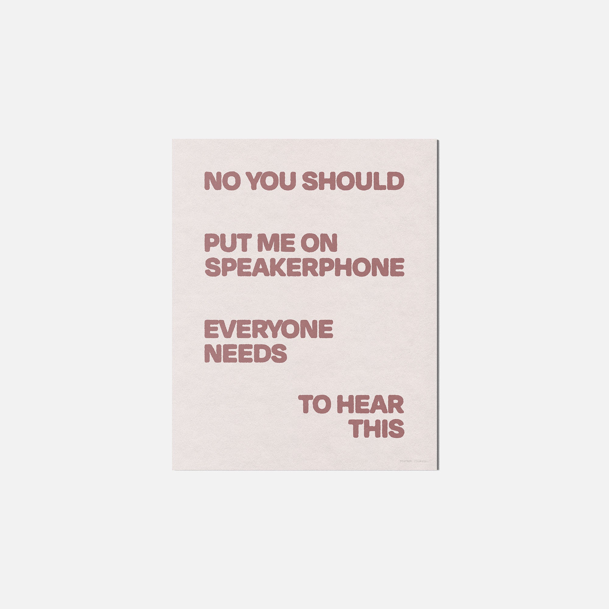 SPEAKERPHONE PRINT