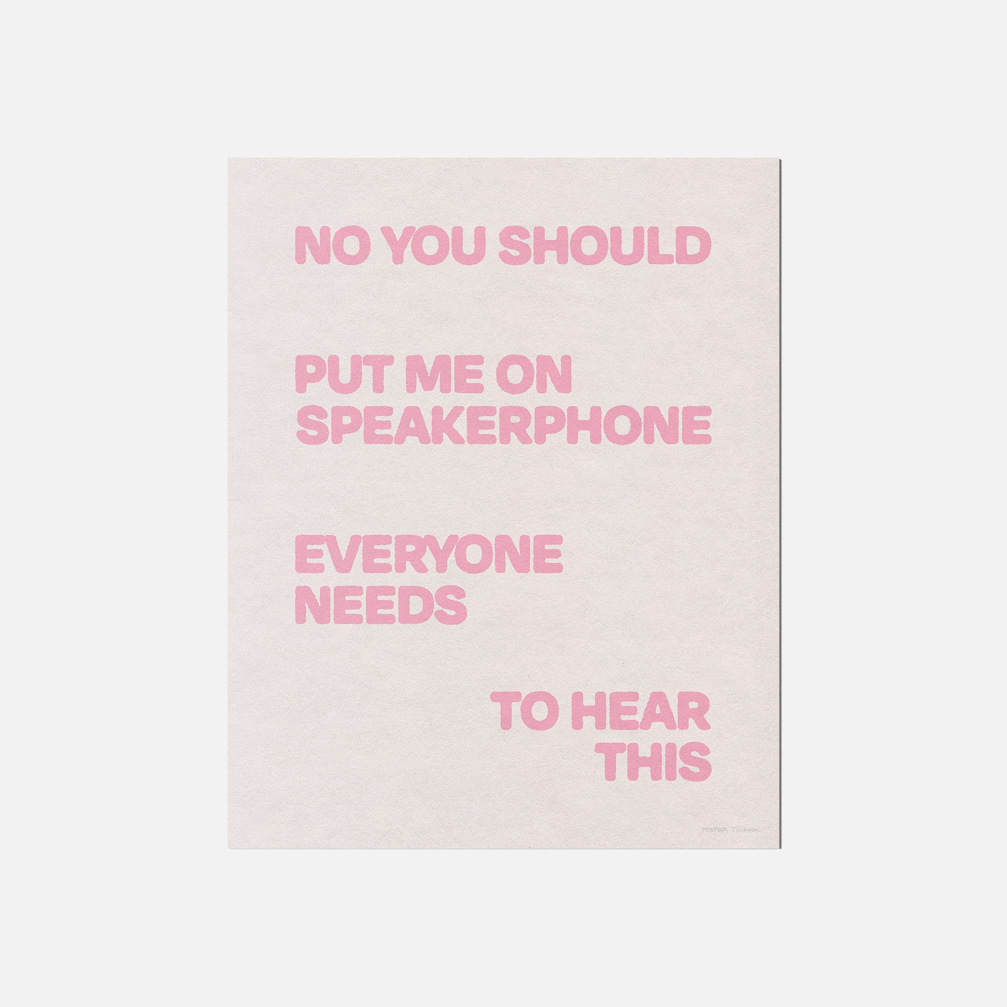 SPEAKERPHONE PRINT