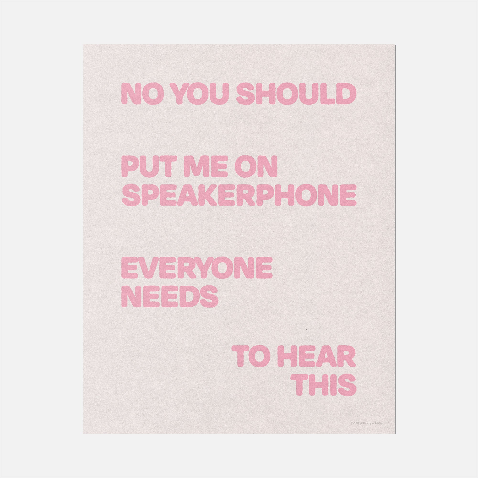 SPEAKERPHONE PRINT